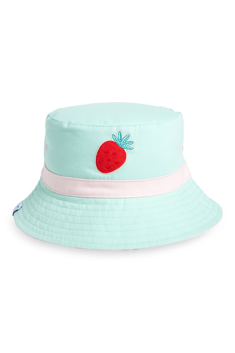 Kids' Reversible Bucket Hat, Main, color, STRAWBERRIES DAISYS