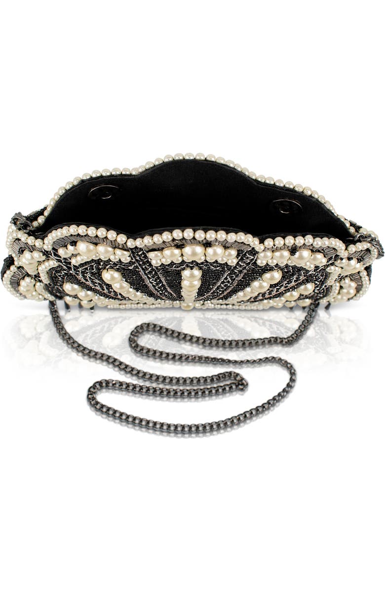 Mary Frances Accessories Ocean of Pearls Crossbody Handbag, Alternate, color, Black