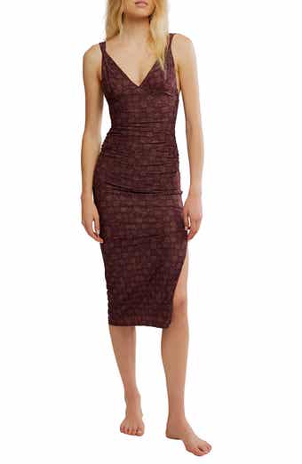 Free People Print Mesh Body-Con Dress