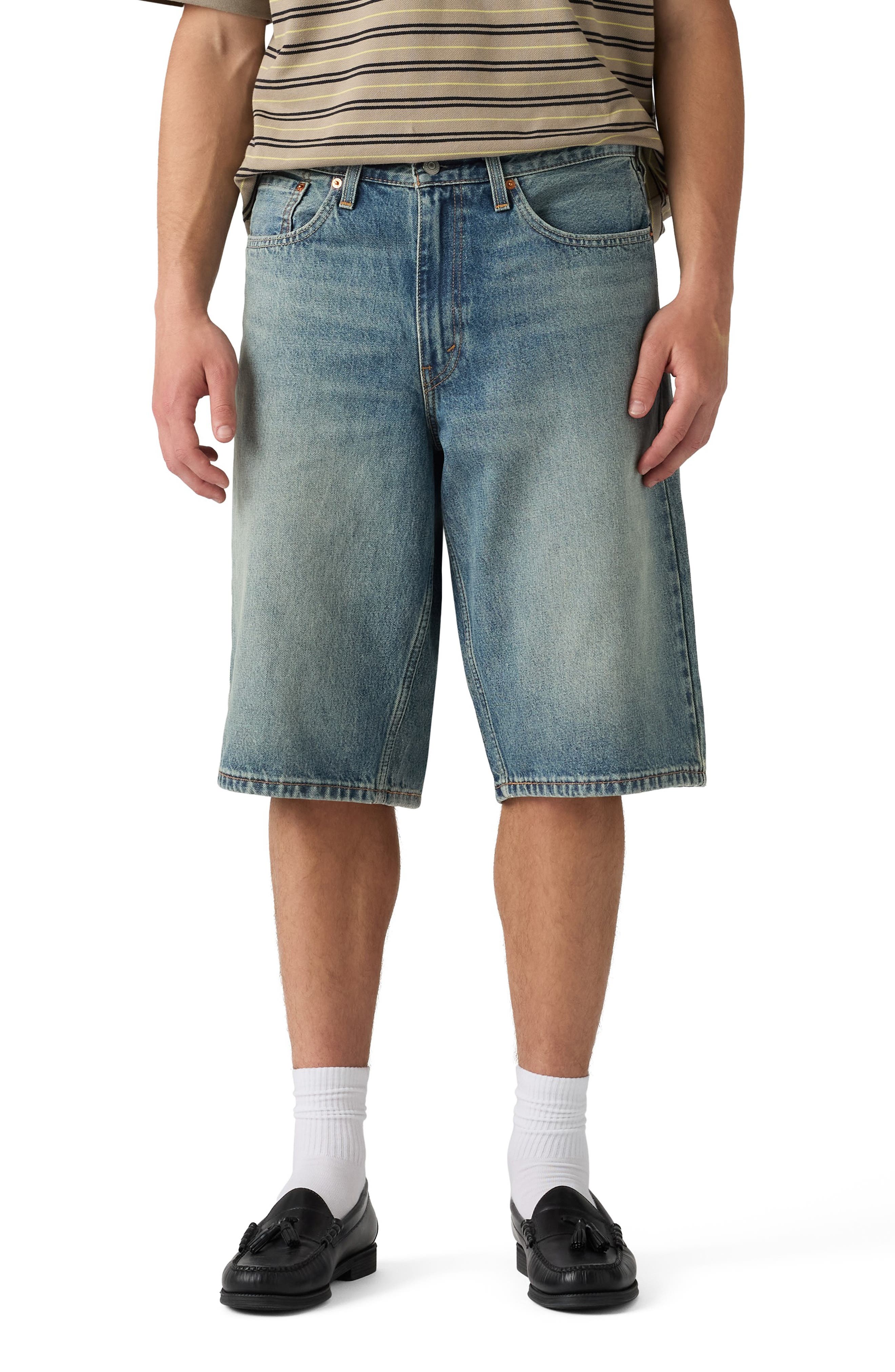 470 Low Rise Baggy Denim Shorts