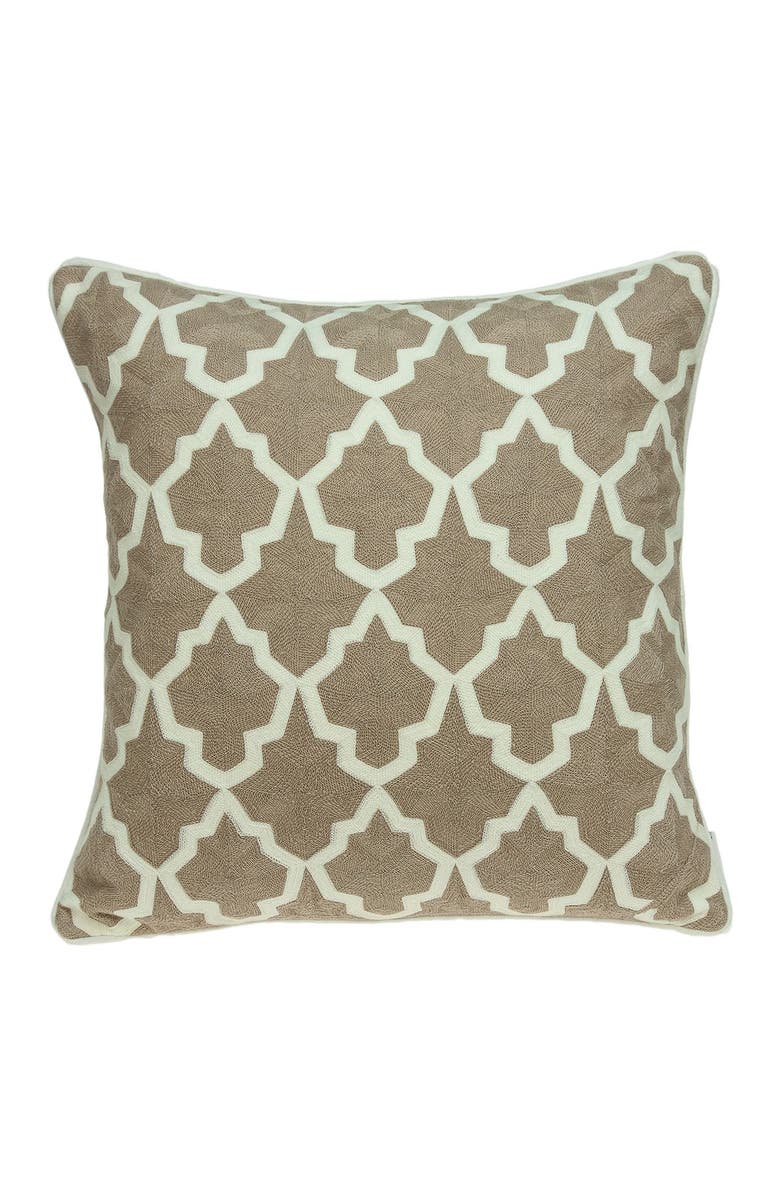 PARKLAND COLLECTION Canita Transitional Pillow - 20" x 20" - Beige, Main, color, Beige