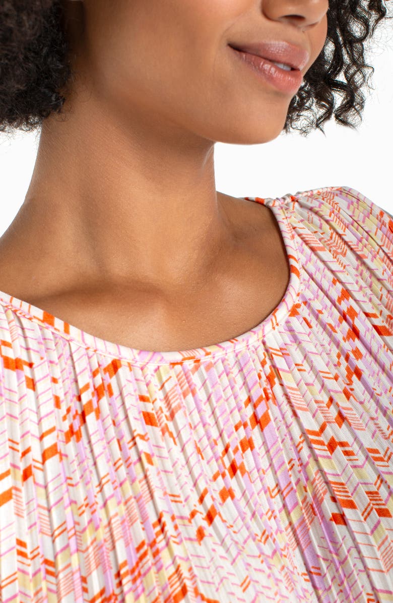 Liverpool Los Angeles Pleated Asymmetric Sleeveless Top, Alternate, color, Cream Pink