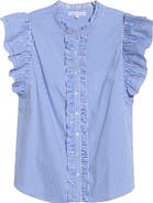 SUGARLIPS Sherah Stripe Ruffle Shirt