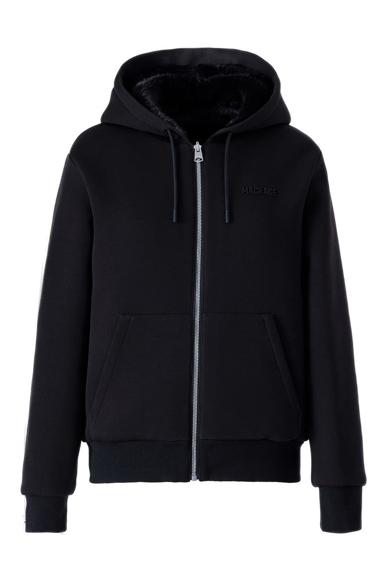 Gwendal Reversible Hooded Jacket, Alternate, color, BLACK
