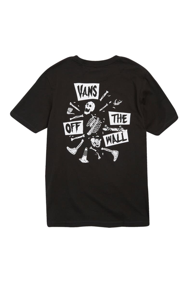 Kids' Skeleton Graphic T-Shirt, Alternate, color, BLACK