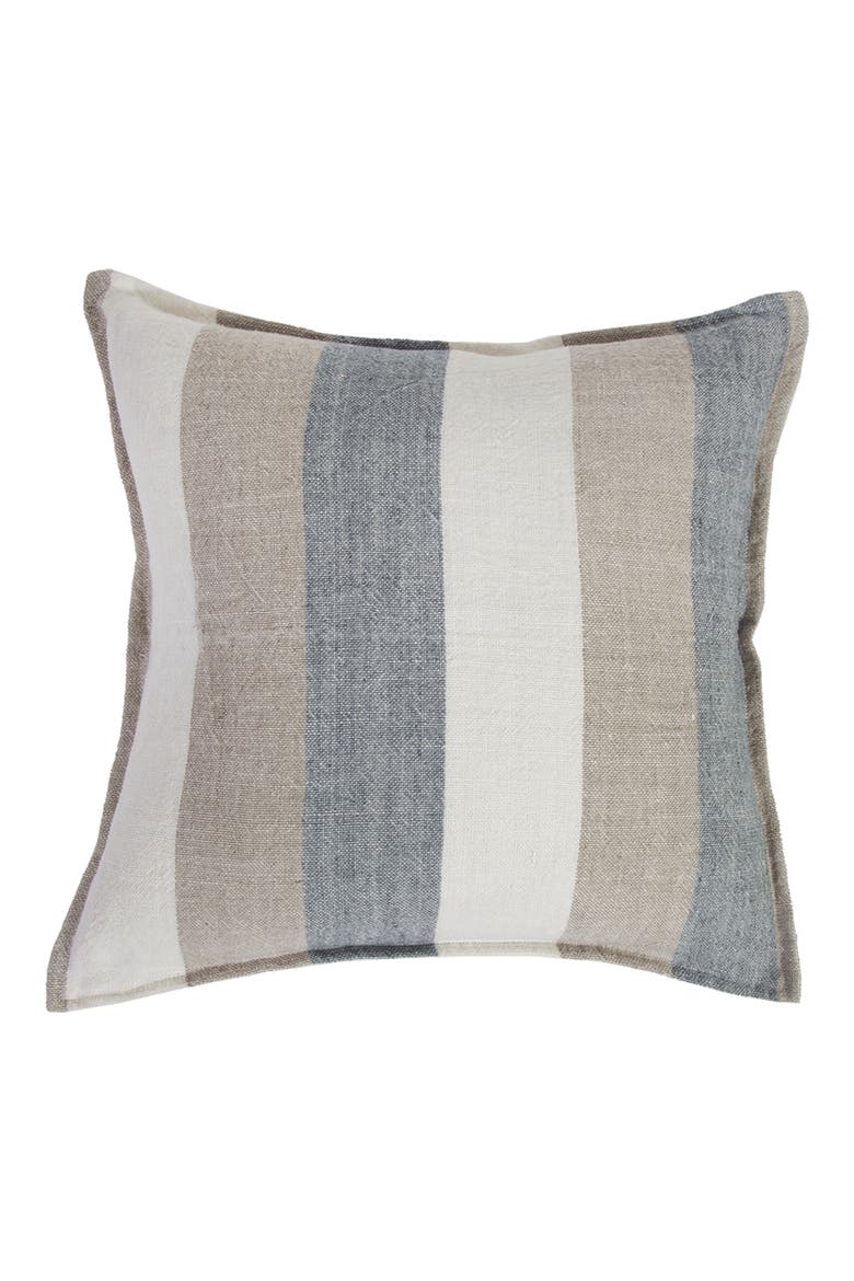 Monterey Linen Accent Pillow, Main, color, OCEAN/ NATURAL