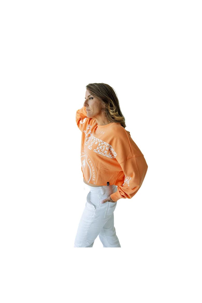 Women's Gameday Social Tennessee Orange Tennessee Volunteers Phipps Cropped Sweatshirt, Alternate, color, Tennessee Orange