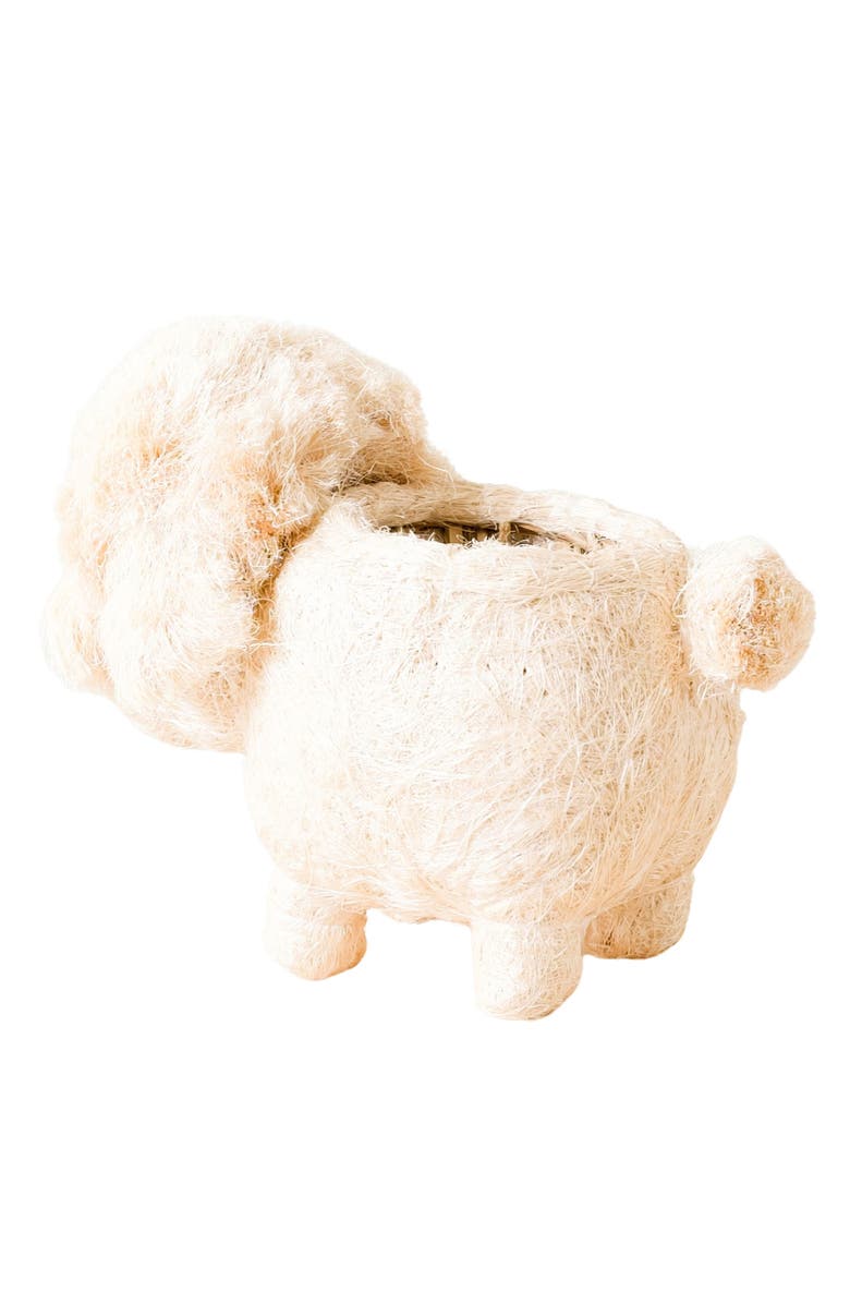 LIKHA Poodle Handwoven Planter, Alternate, color, White