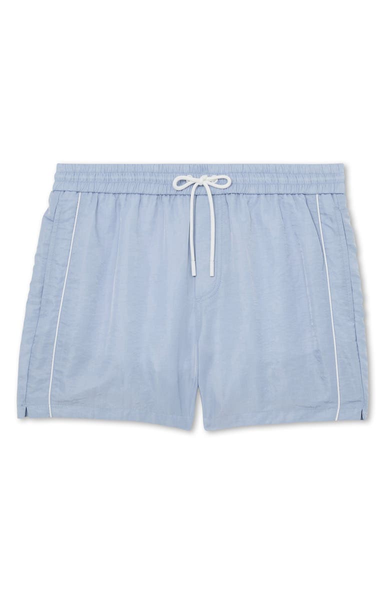 Reiss Breeze Piped Nylon Swim Trunks, Alternate, color, Soft Blue