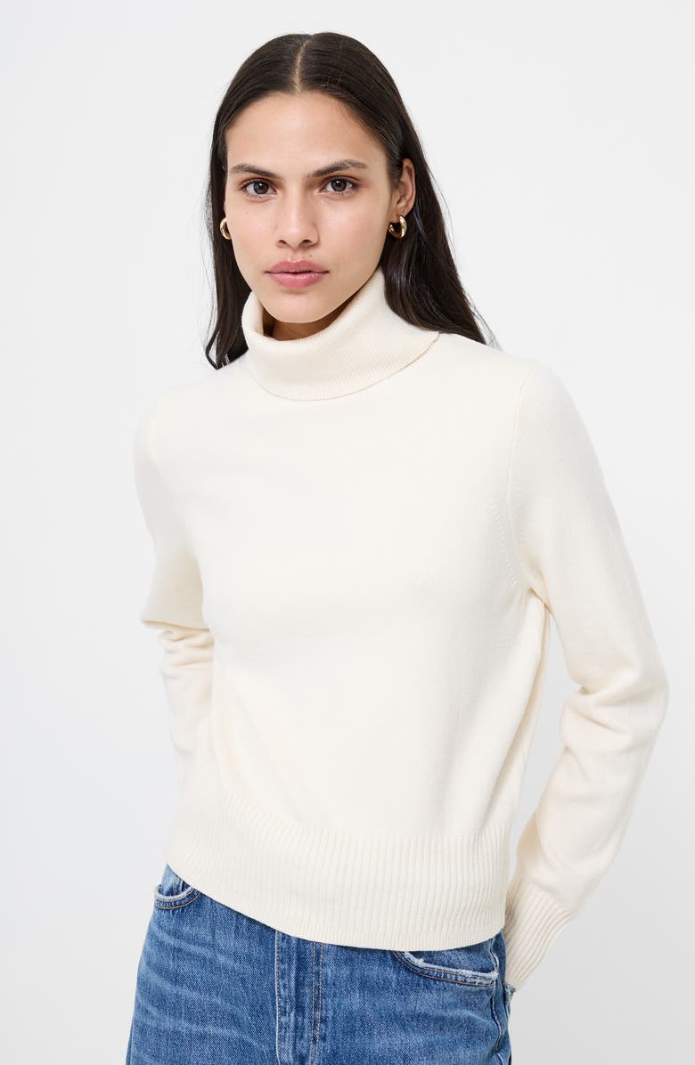 French Connection Babysoft Turtleneck Sweater, Alternate, color, 10-Porcelain Cream