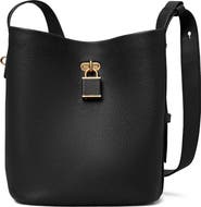 Tory Burch Lock Slim Medium Leather Bucket Bag