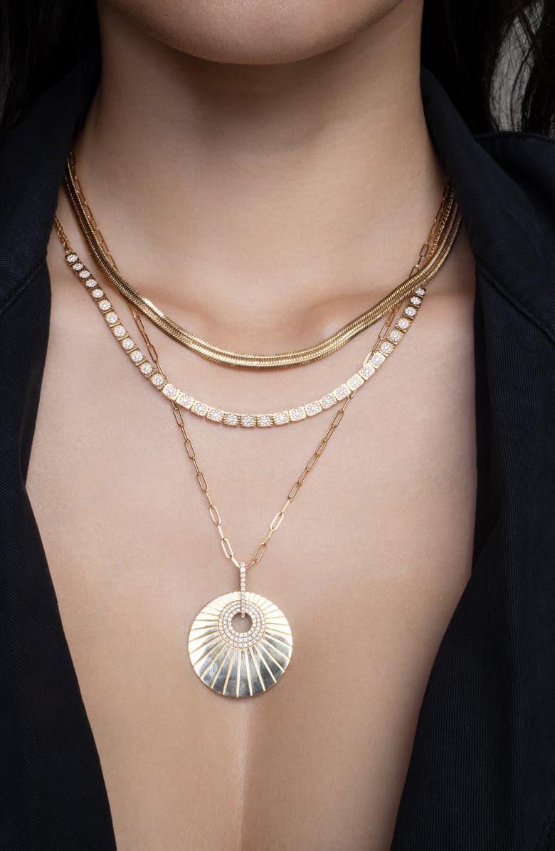 Bony Levy Kiera Diamond Medallion Pendant Necklace, Alternate, color, 18K Yellow Gold