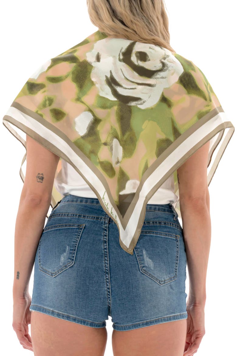 Floral Square Scarf, Alternate, color, IVORY