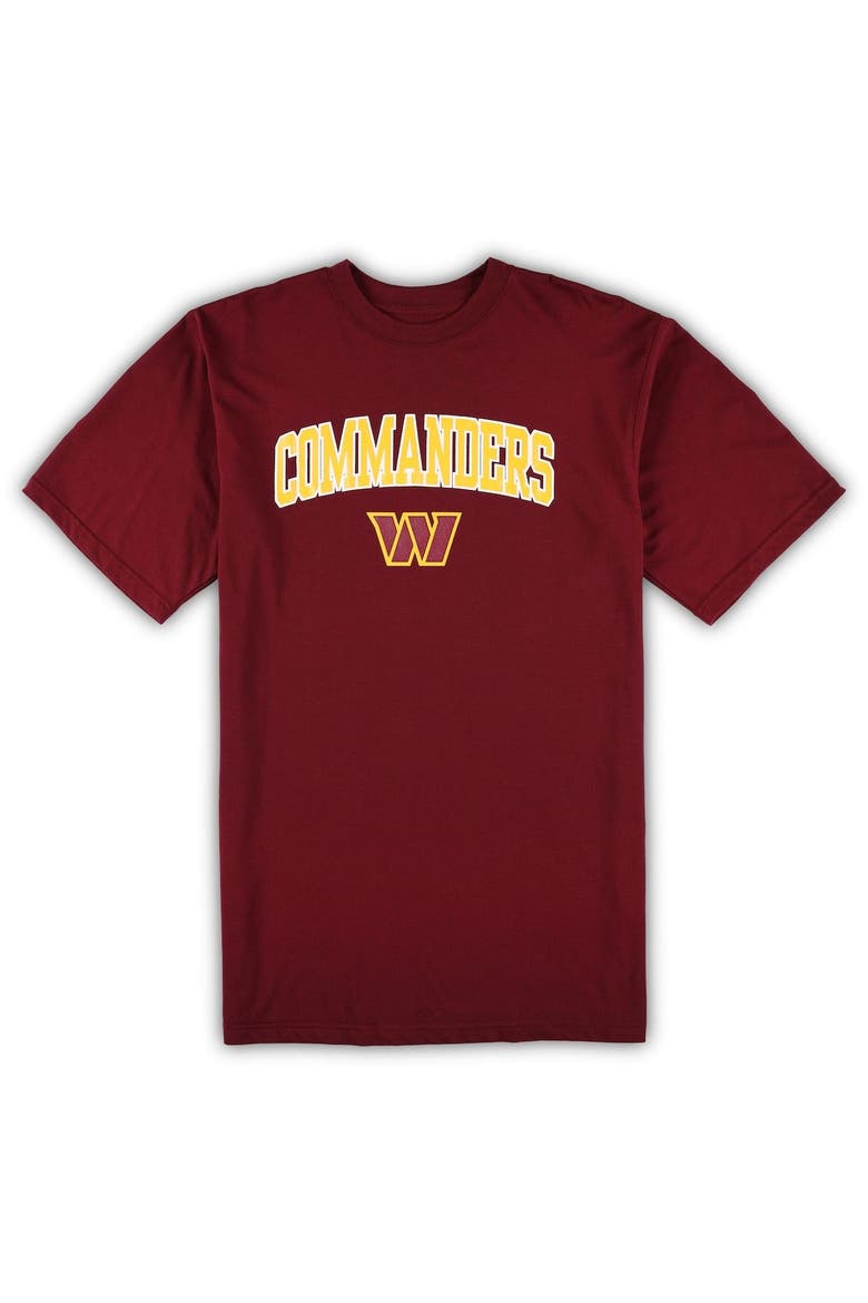 Men's Concepts Sport Burgundy/Heather Gray Washington Commanders Big & Tall T-Shirt & Pajama Pants Sleep Set, Alternate, color, Burgundy