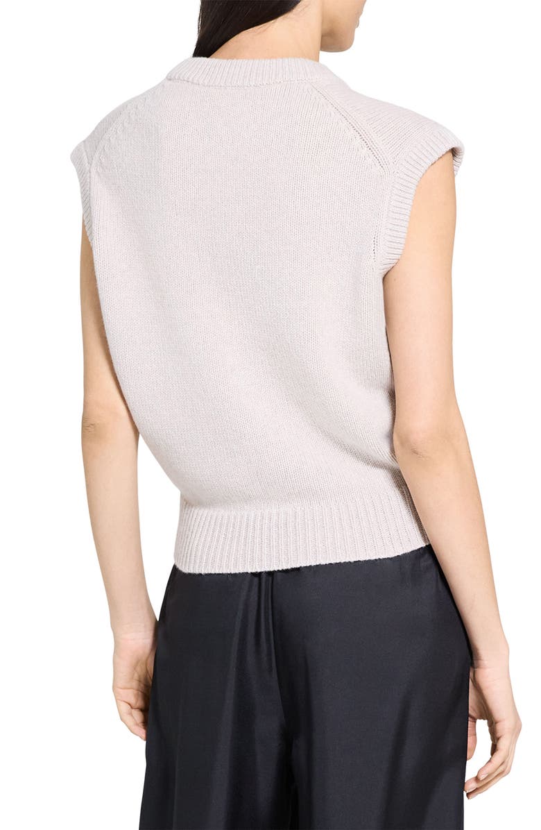 Theory Relaxed Cashmere & Wool Sweater Vest, Alternate, color, Light Grey