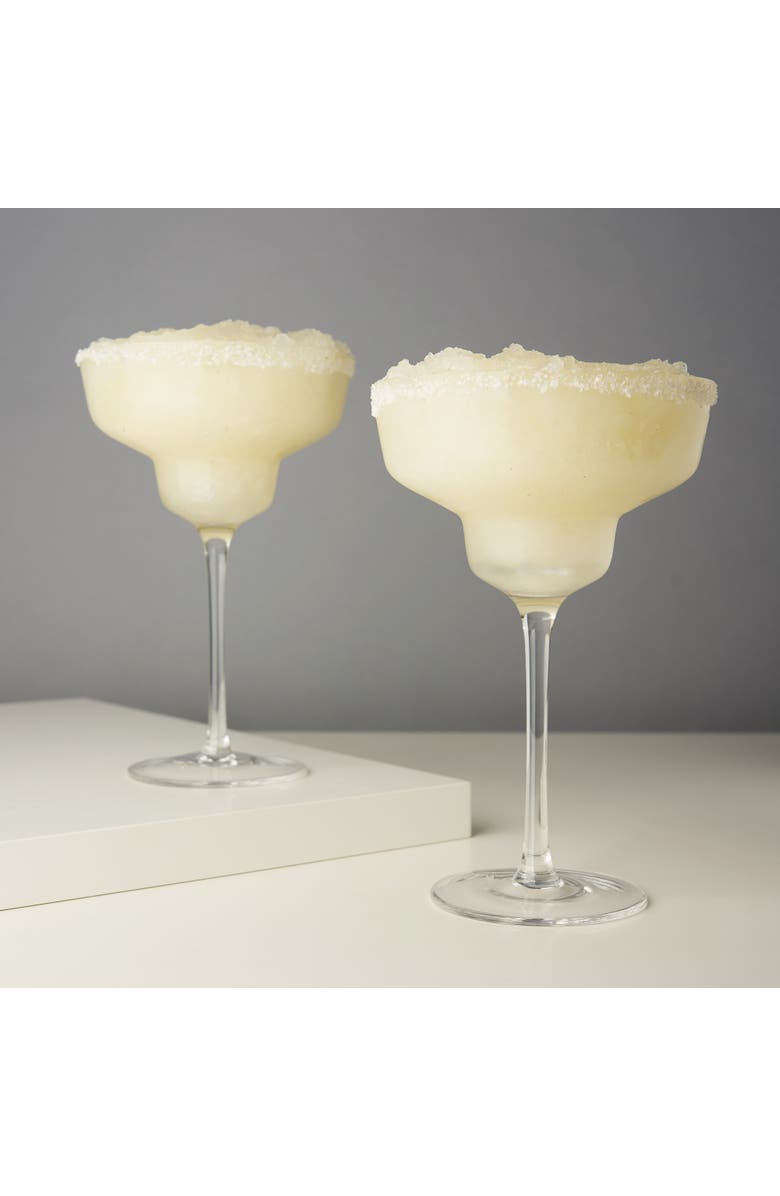 Viski Raye Crystal Angled Margarita Glasses Set of 2, Alternate, color, Clear