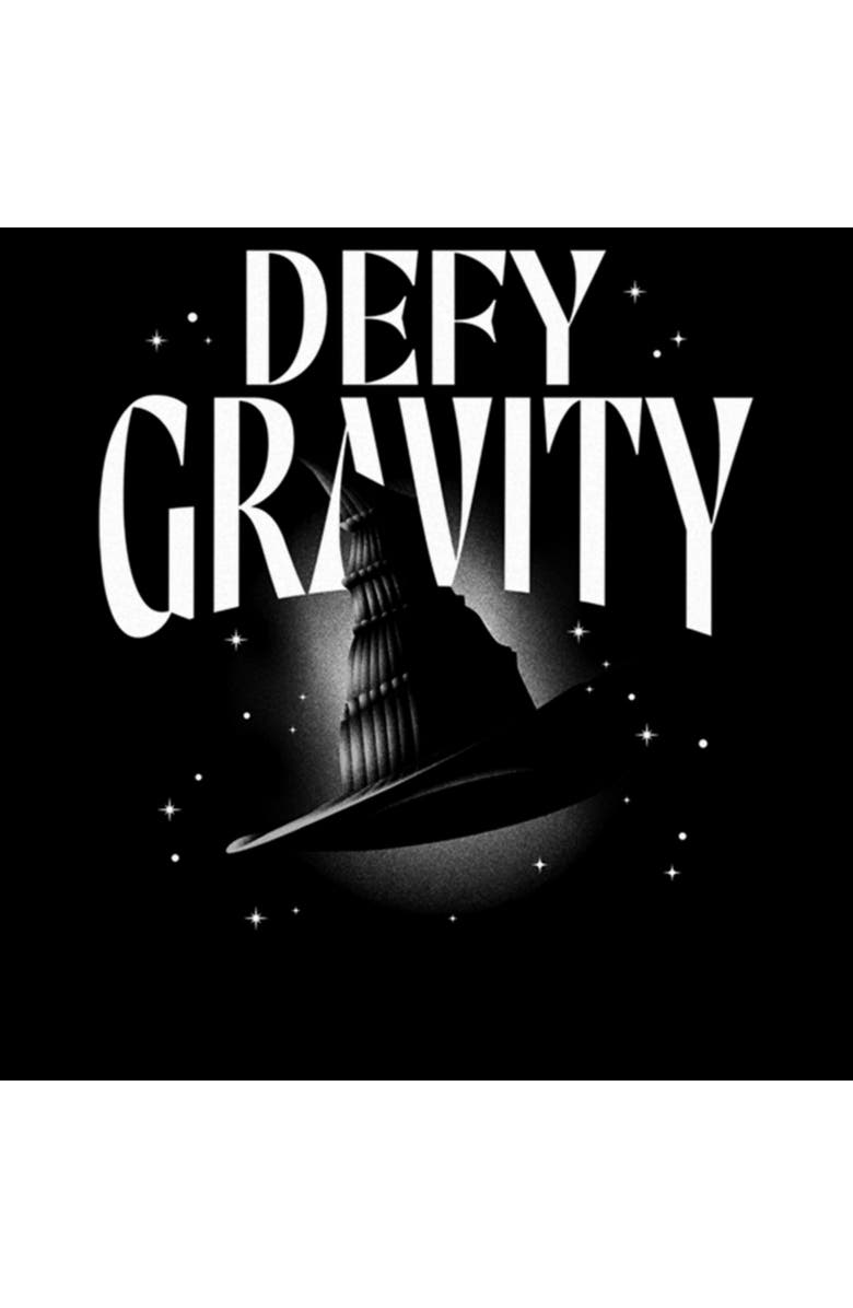 Wicked Women's Wicked Defy Gravity Witch Hat Graphic T-Shirt, Alternate, color, Black