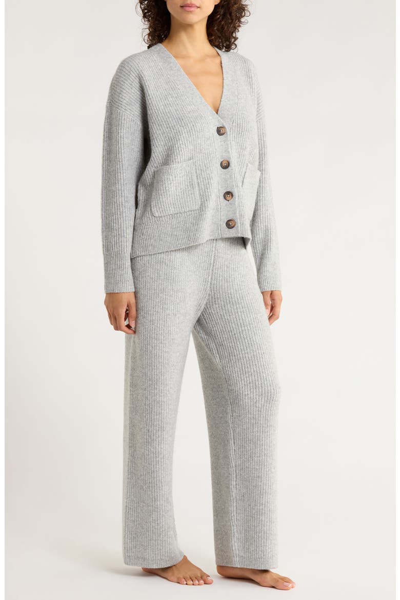Cozy Rib Lounge Set, Alternate, color, GREY HEATHER