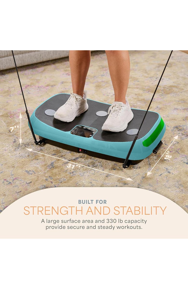 Lifepro Rumblex 4D Vibration Plate Machine with Triple Motors for Fitness Weight Loss and Recovery, Alternate, color, Teal
