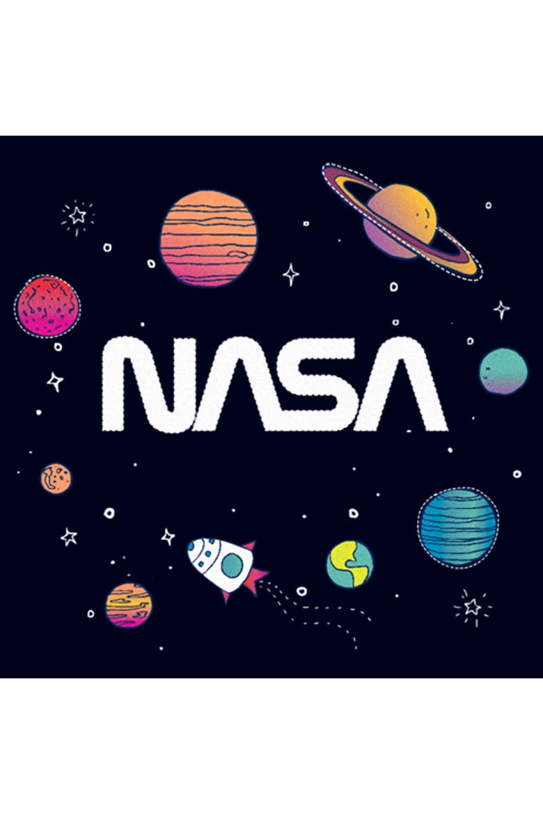Men's NASA Animated Planets  Graphic T-Shirt, Alternate, color, Navy Blue
