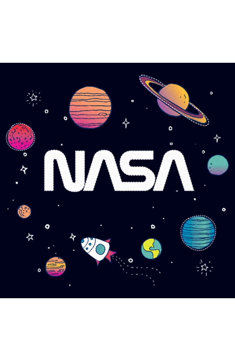 NASA Men's NASA Animated Planets Graphic T-Shirt, Alternate, color, Navy Blue
