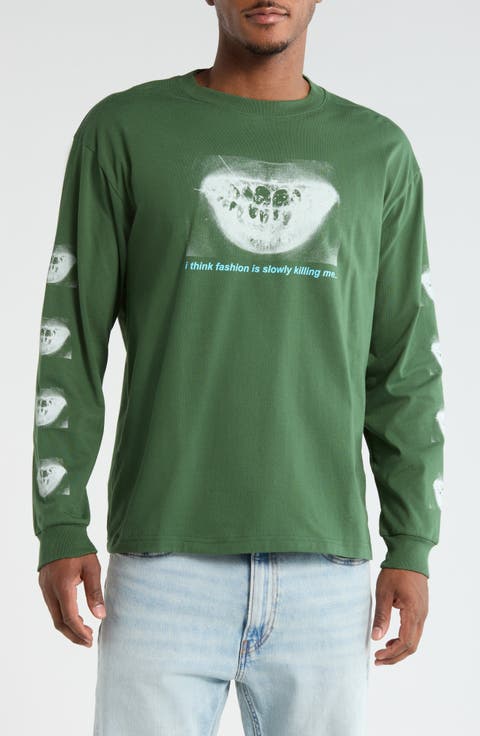 Decay Graphic Print Long Sleeve T-Shirt