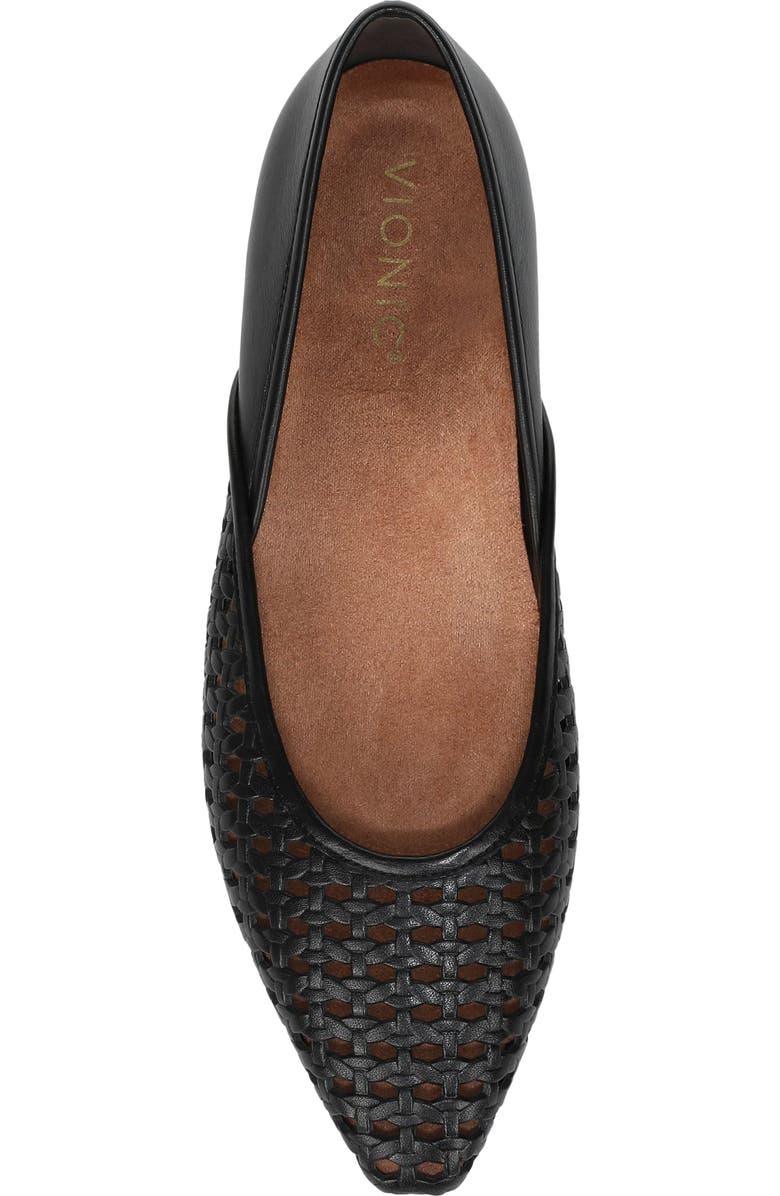 Vionic Gracia Flat, Alternate, color, Black Woven