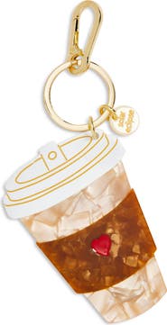 Solar Eclipse Hand Painted Coffee Cup Key Chain Bag Charm