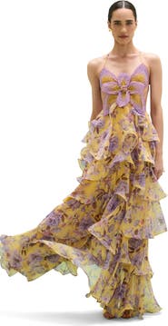 PatBO Peony Butterfly Maxi Dress