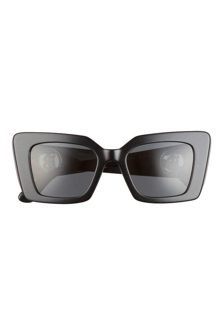 51mm Square Sunglasses, Main, color, BLACK/ DARK GREY