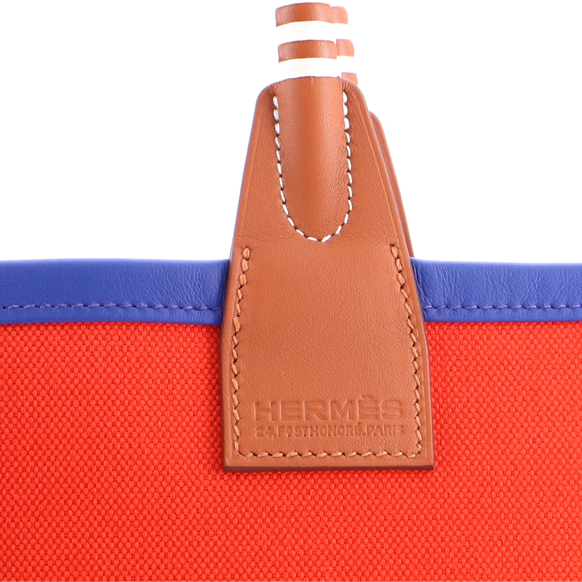 Sac Steeple Tote Toile with Leather 25, Alternate, color, Orange