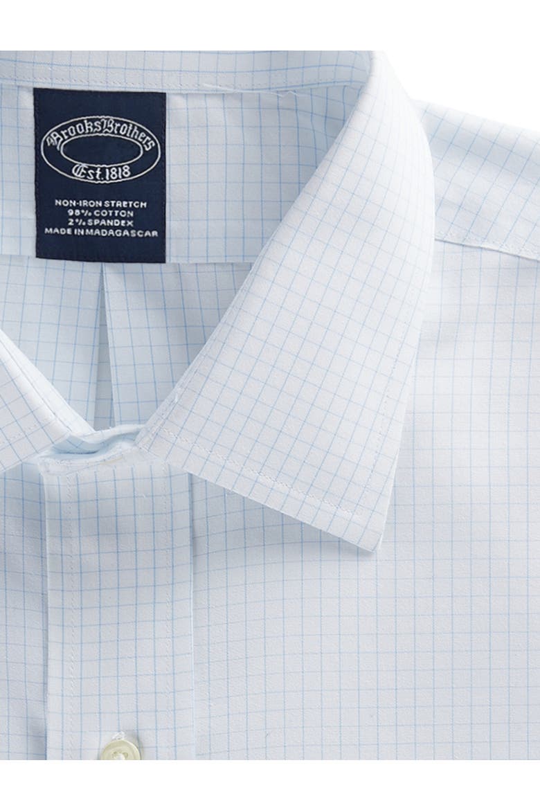 Big & Tall Non-Iron Graph Patterned Dress Shirt, Alternate, color, BLUE MULTI