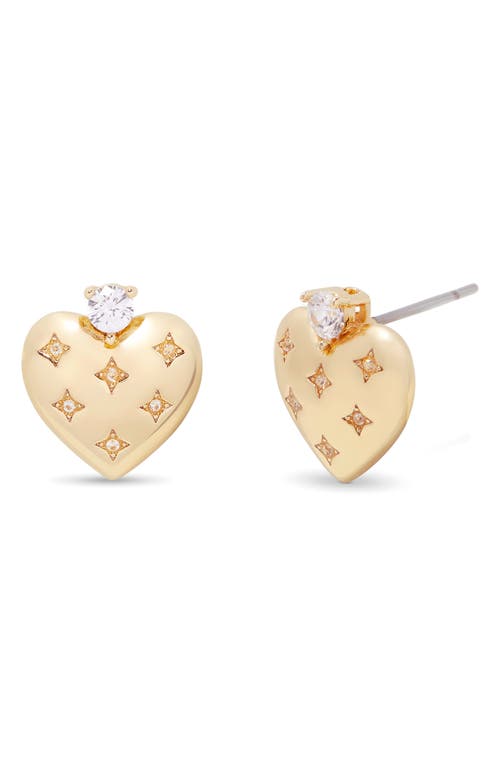 Brook & York Brook And York Lillian Heart Stud Earrings In Gold