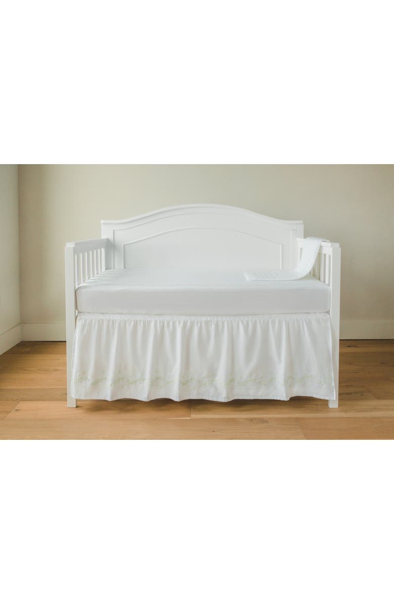 Little English Kids' Embroidered Crib Skirt, Alternate, color, Meadow