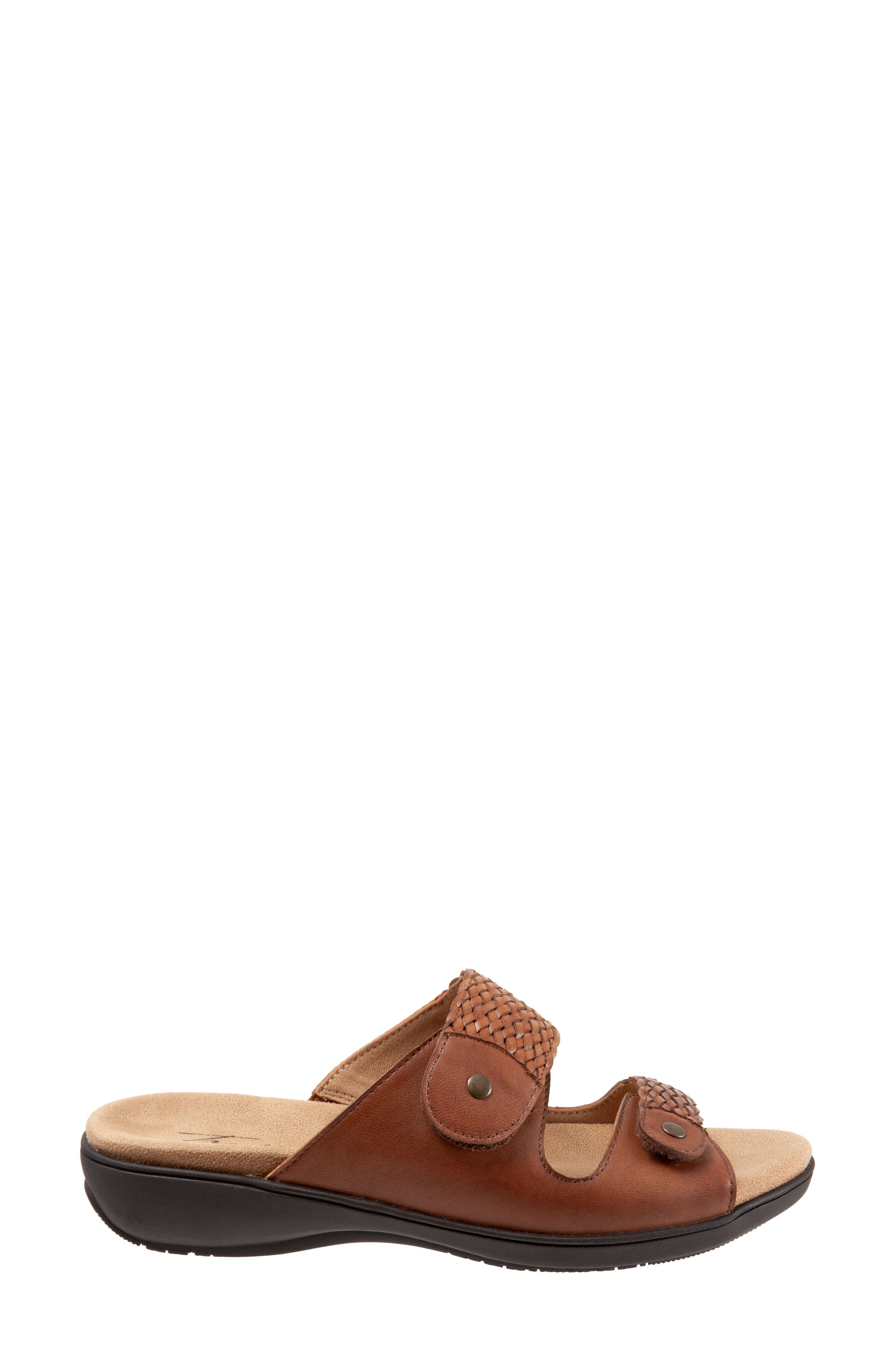 Terri Slide Sandal, Alternate, color, LIGHT LUGGAGE LEATHER