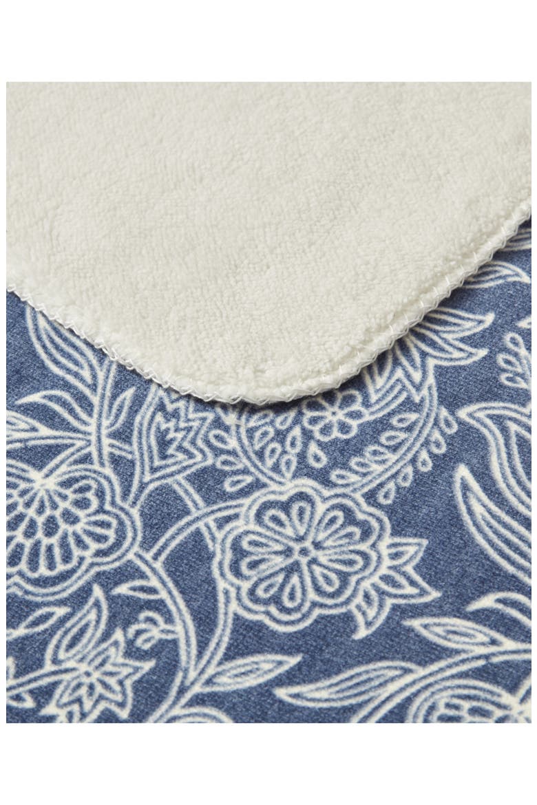 Reversible Throw Blanket, Alternate, color, VINTAGE INDIGO AVALON FLORAL