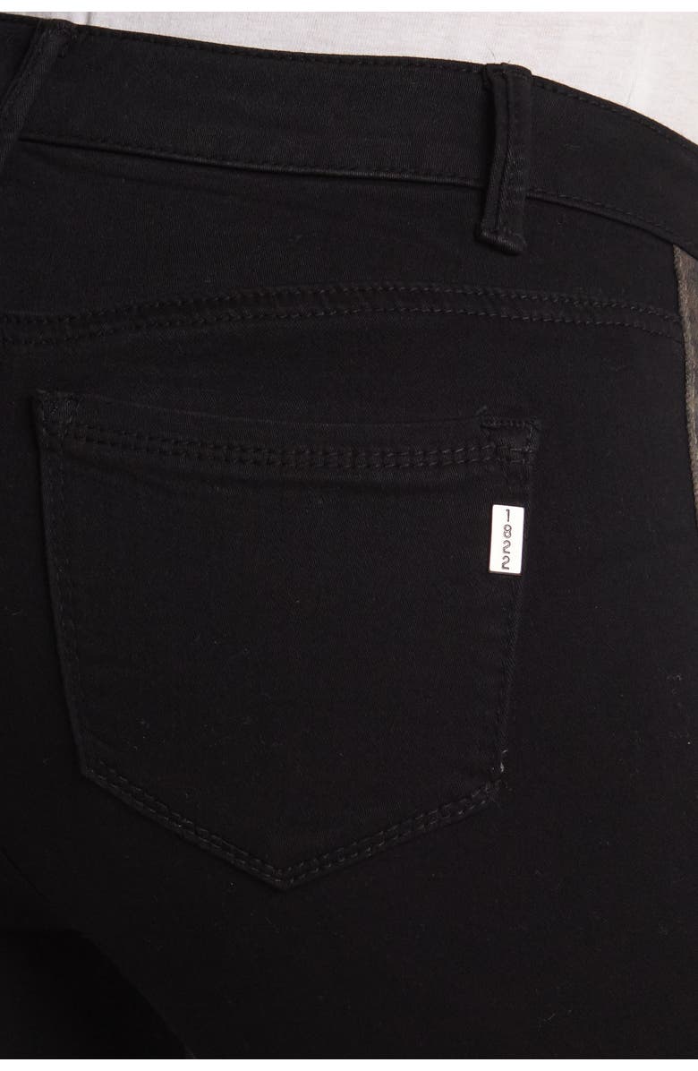 1822 Denim Cheetah Side Stripe Black Contour Jeans, Alternate, color, 