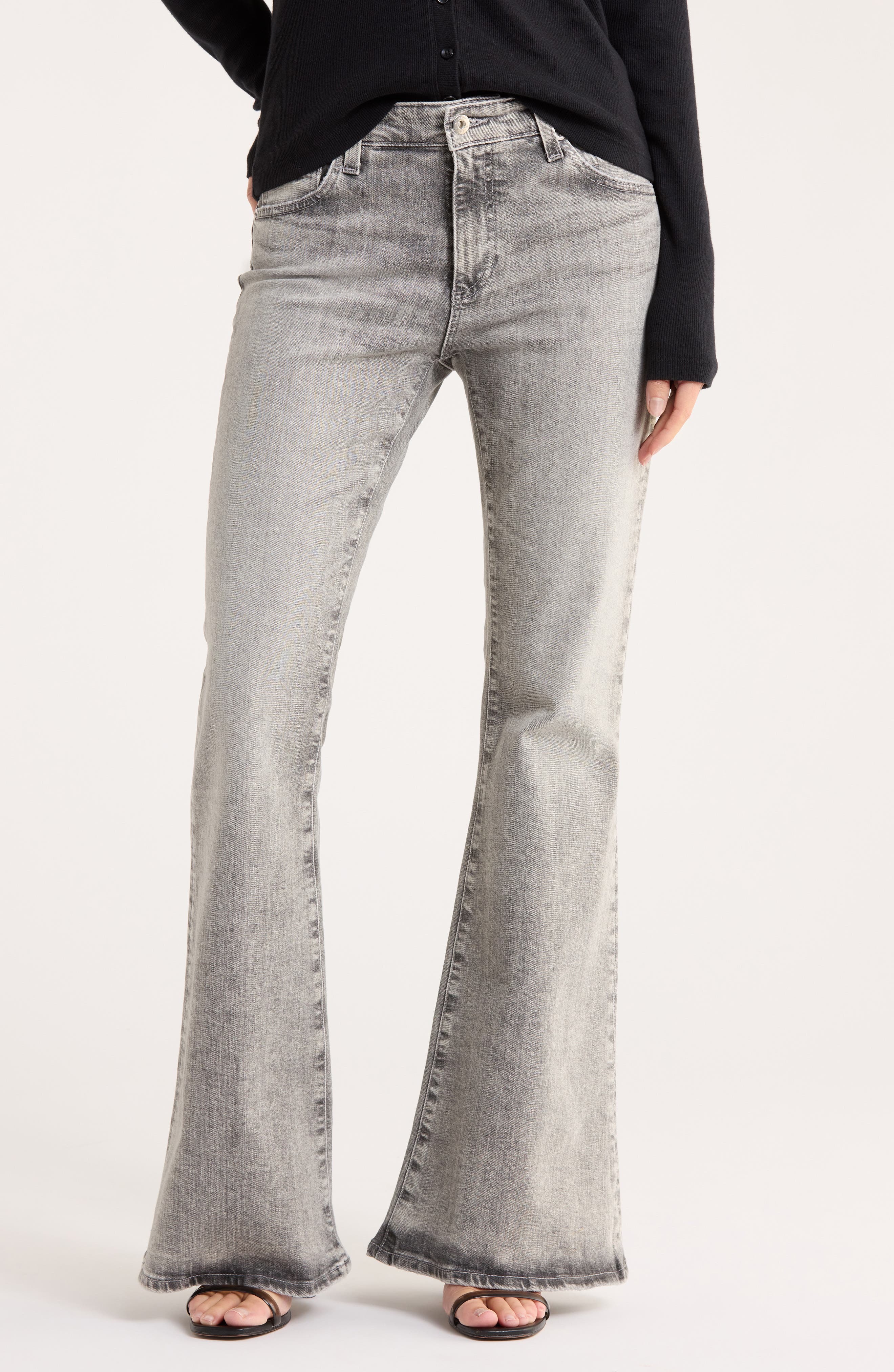 AG Low Rise Flare Leg Jeans