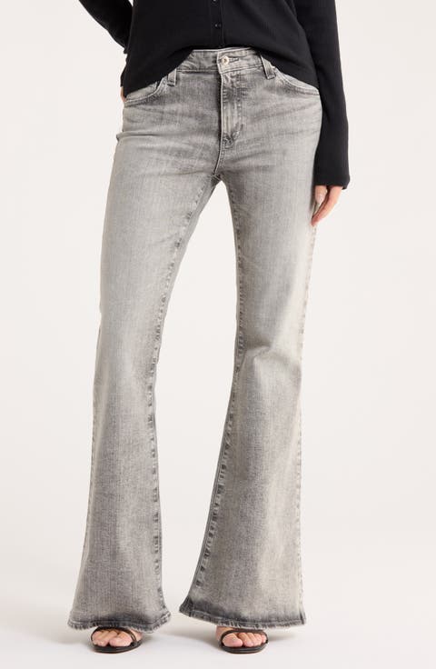 Low Rise Flare Leg Jeans (Shaded Moonwash)