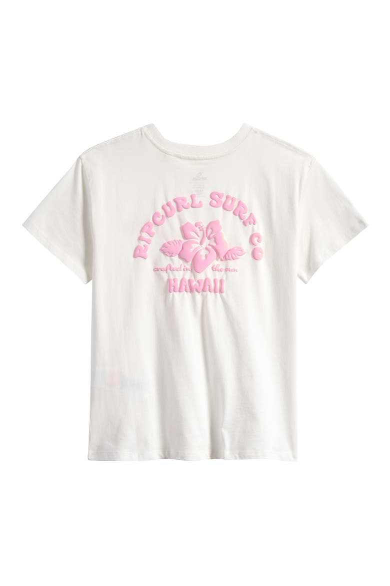 Hibiscus Cotton Graphic T-Shirt, Alternate, color, BONE