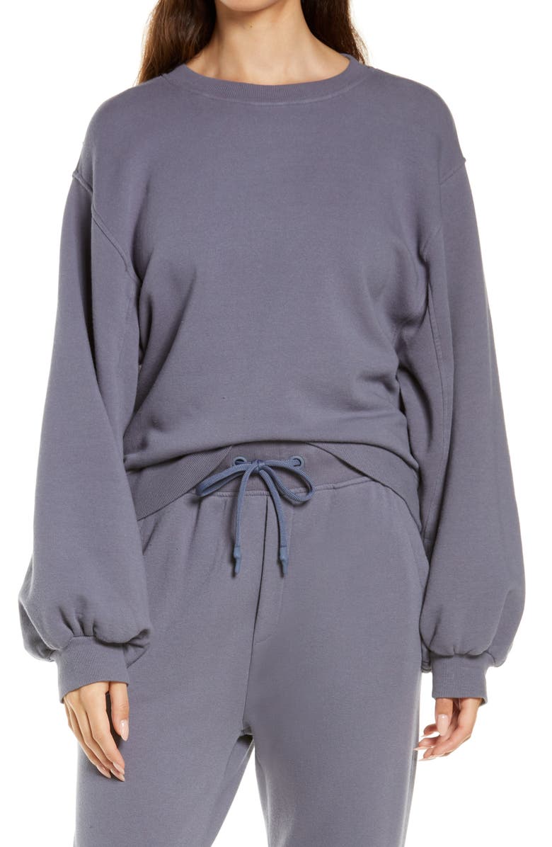 UGG<sup>®</sup> Brook Balloon Sleeve Crewneck Pullover, Main, color, 