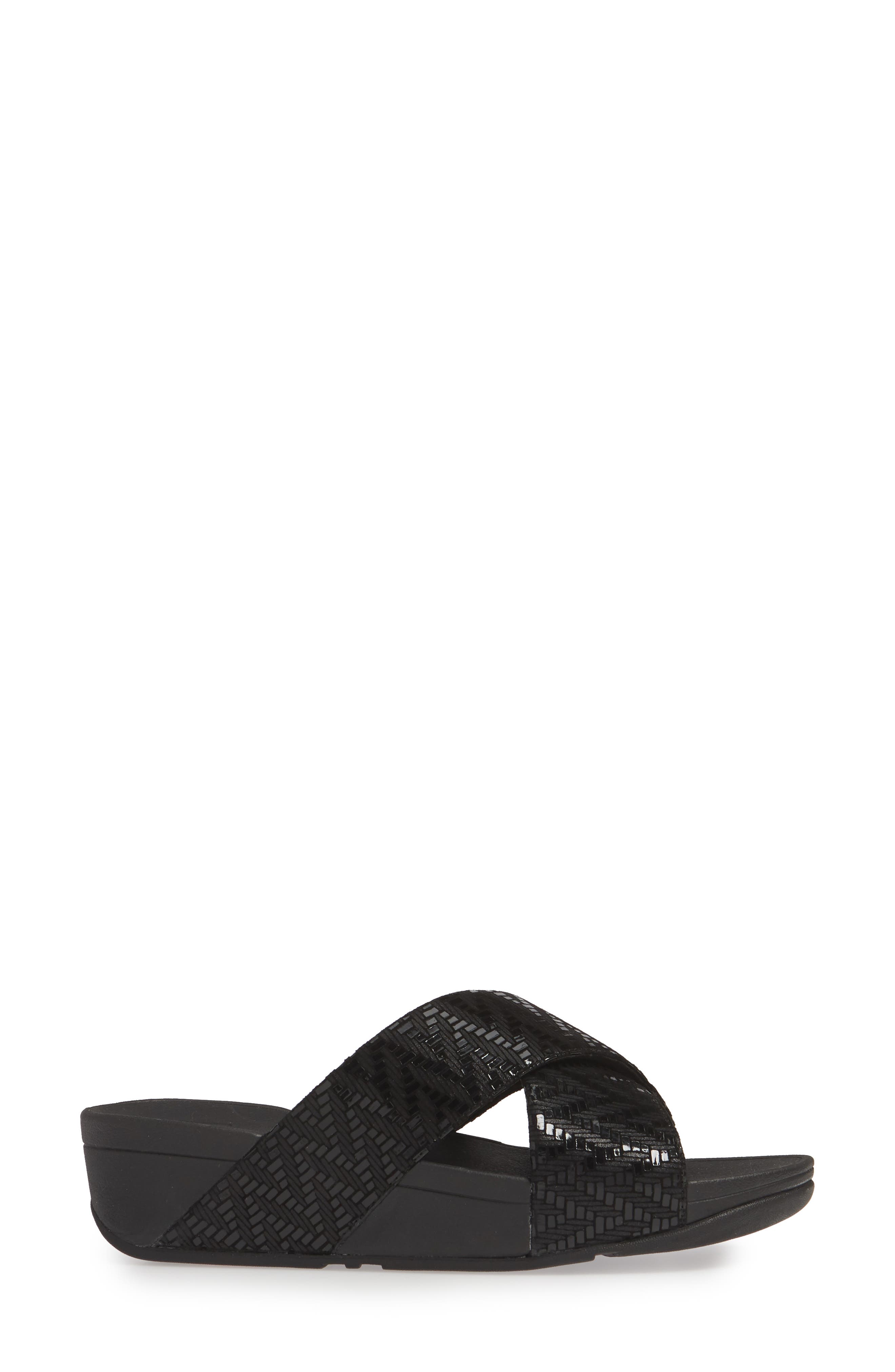 FitFlop Lulu Chevron Slide Sandal, Alternate, color, 