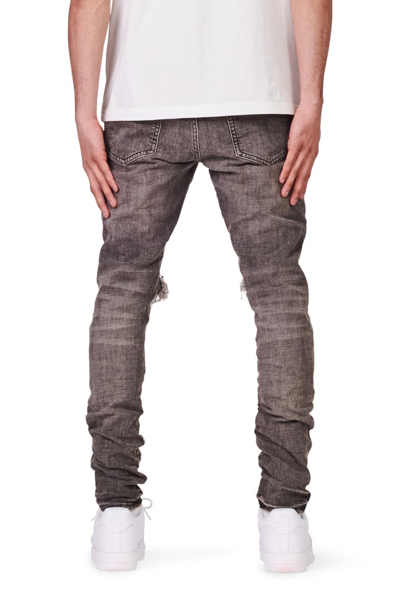 PURPLE BRAND Ripped Stretch Skinny Jeans, Alternate, color, Grey Dirty Blowout