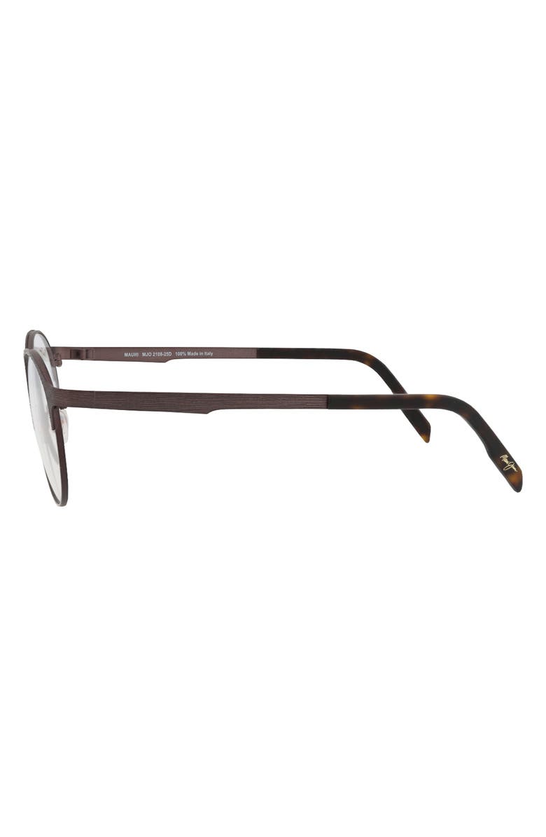 Maui Jim 51mm Round Optical Frames, Alternate, color, Brown Brown Transparent