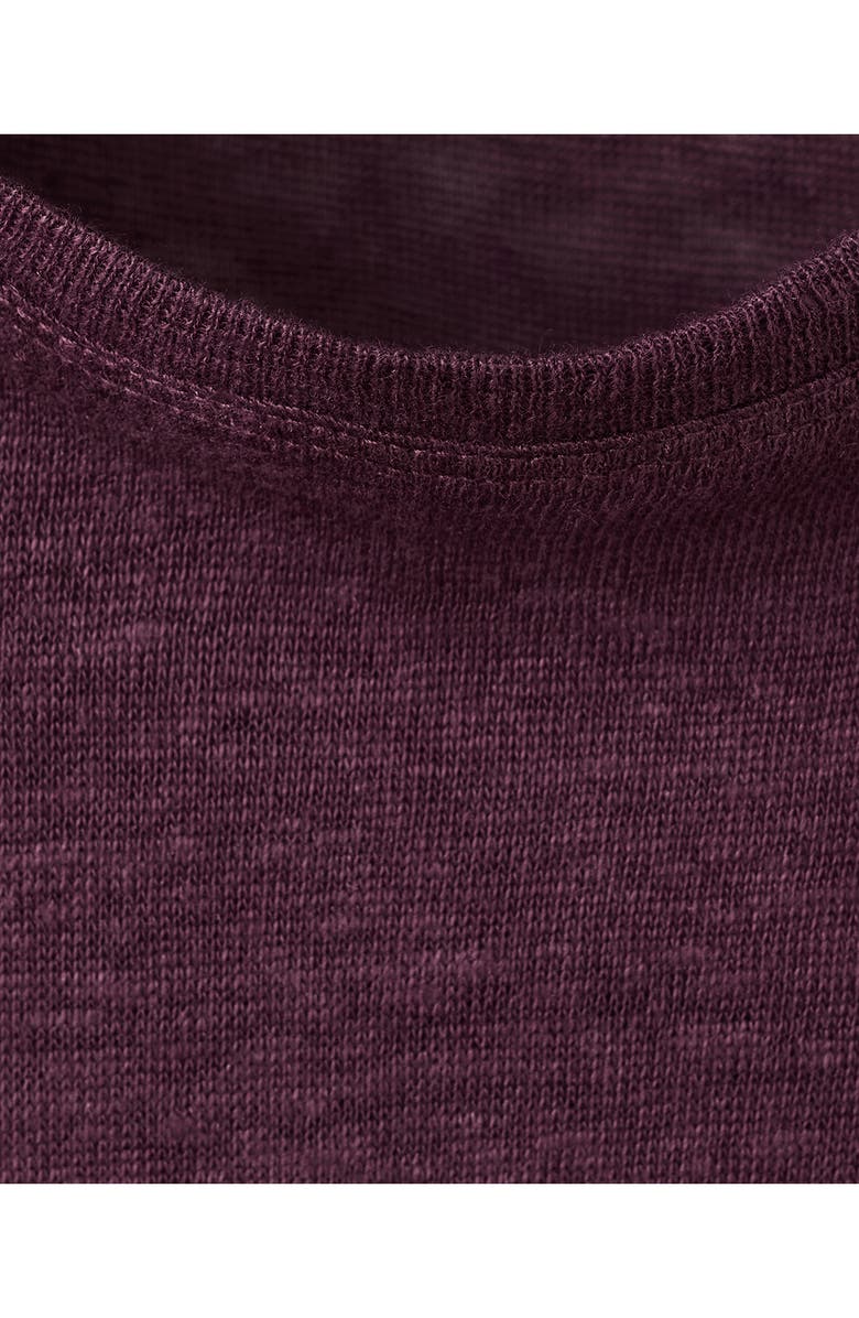 MANGO Linen T-Shirt, Alternate, color, Wine