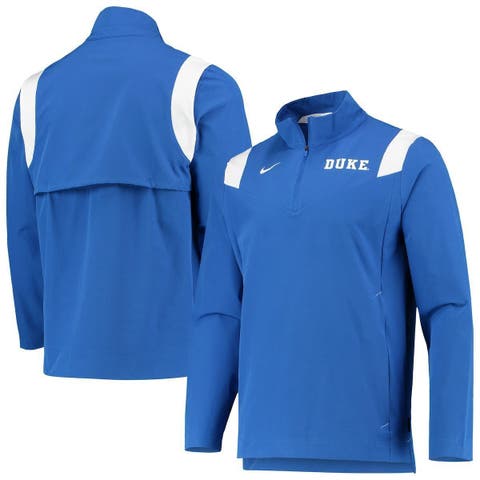 Men's Nike Royal Duke Blue Devils 2021 Team Coach Quarter-Zip Jacket