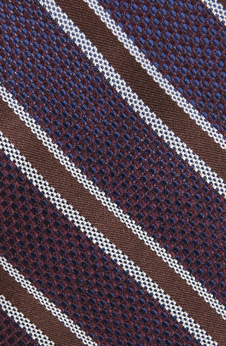 Nordstrom Talman Stripe Silk Tie, Alternate, color, Burgundy