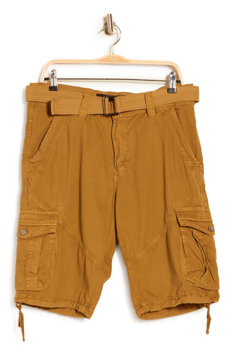Belted Cargo Shorts, Alternate, color, NEW KHAKI
