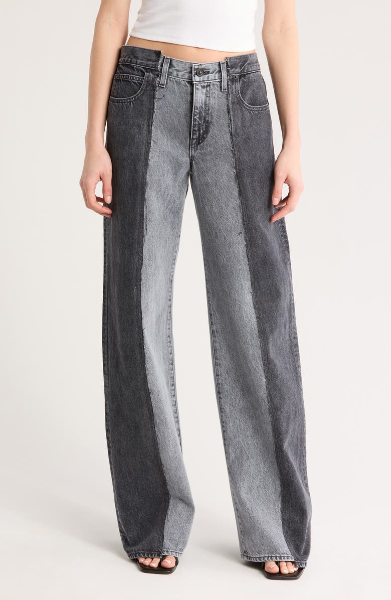 SLVRLAKE Mica Reworked Panelled Wide Leg Jeans, Main, color, 