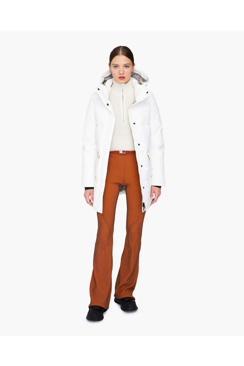 CHLOE | Hooded Down Winter Jacket, Alternate, color, Ivory